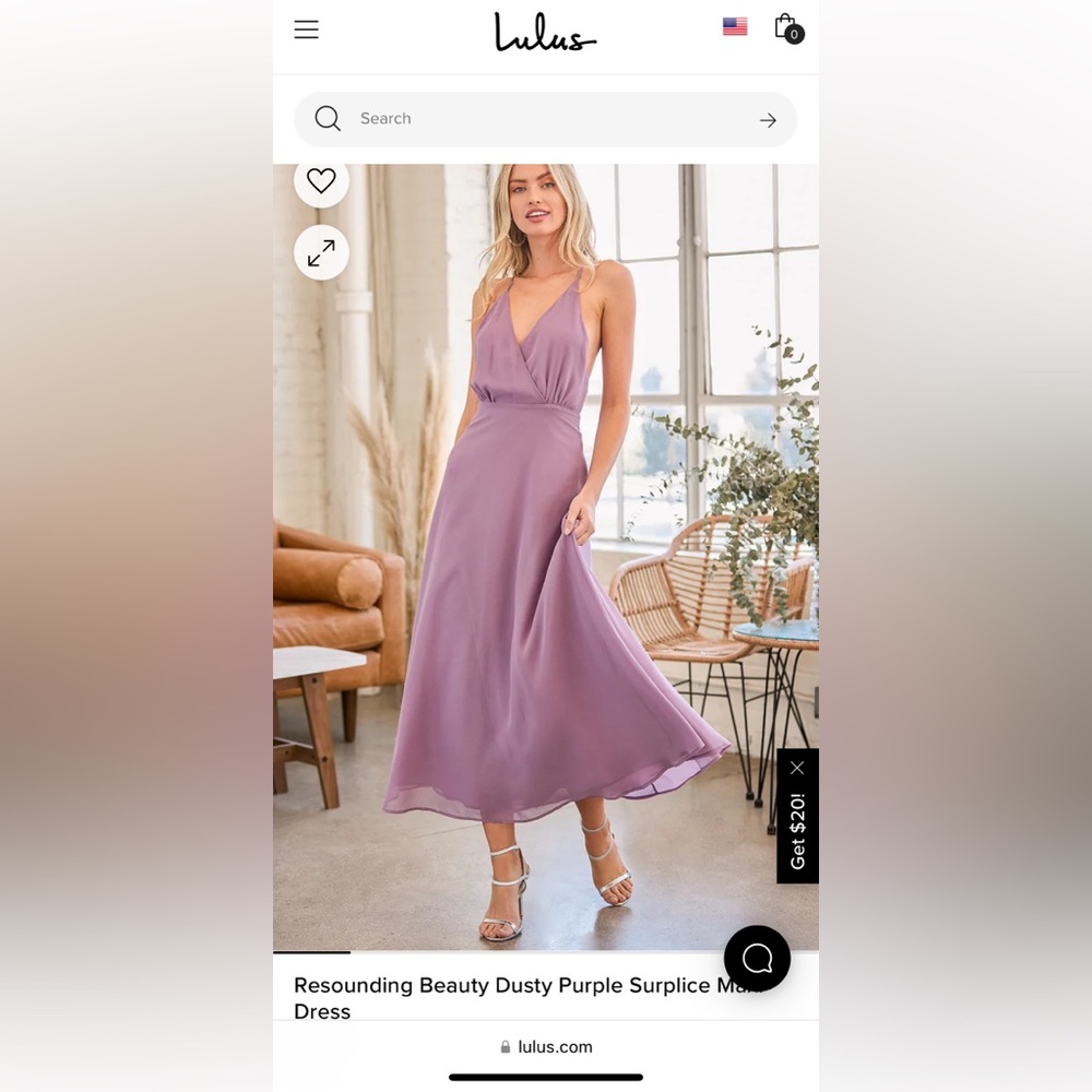 Resounding Beauty Dusty Purple Surplice Maxi Dress
